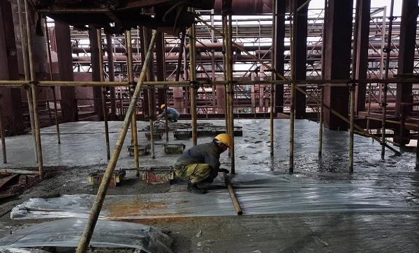 銅冠冶化電收塵區域加固工程提前交付安裝